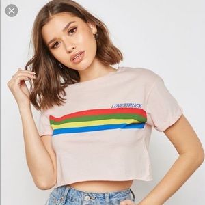 top shop pink love struck tee new w out tags